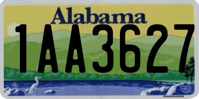 AL license plate 1AA3627