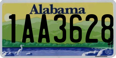 AL license plate 1AA3628