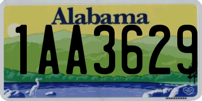 AL license plate 1AA3629