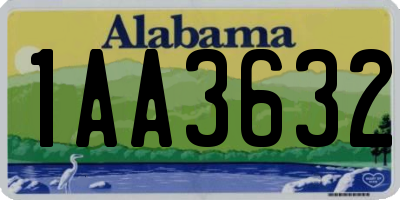 AL license plate 1AA3632