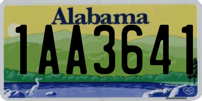 AL license plate 1AA3641