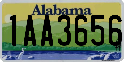 AL license plate 1AA3656