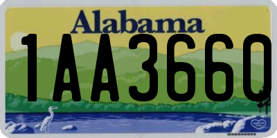 AL license plate 1AA3660