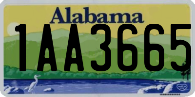 AL license plate 1AA3665