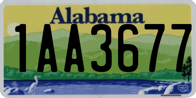 AL license plate 1AA3677