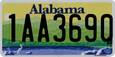 AL license plate 1AA3690