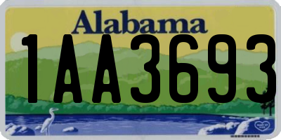 AL license plate 1AA3693