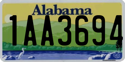 AL license plate 1AA3694