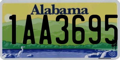 AL license plate 1AA3695