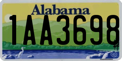 AL license plate 1AA3698