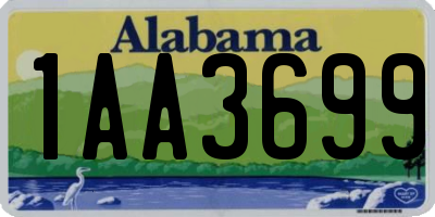 AL license plate 1AA3699