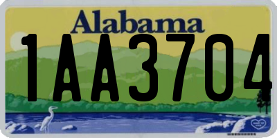 AL license plate 1AA3704