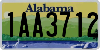 AL license plate 1AA3712
