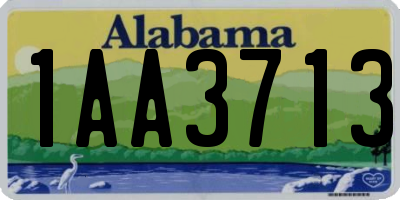 AL license plate 1AA3713