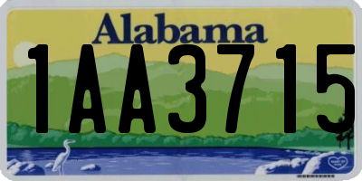 AL license plate 1AA3715