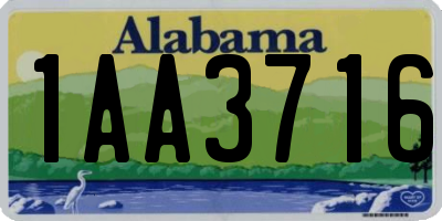 AL license plate 1AA3716