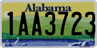 AL license plate 1AA3723