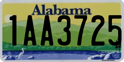 AL license plate 1AA3725