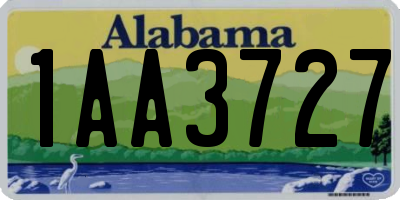 AL license plate 1AA3727