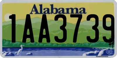 AL license plate 1AA3739