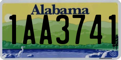 AL license plate 1AA3741