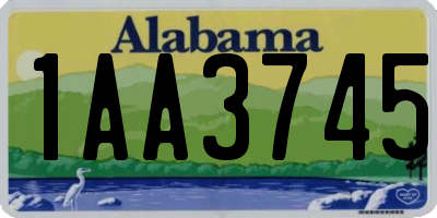 AL license plate 1AA3745