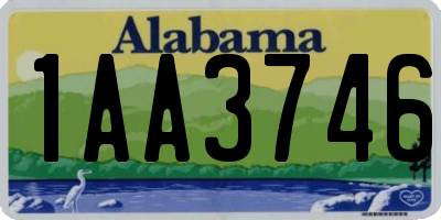 AL license plate 1AA3746