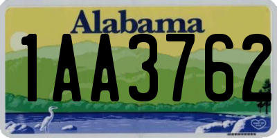 AL license plate 1AA3762