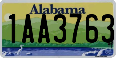 AL license plate 1AA3763