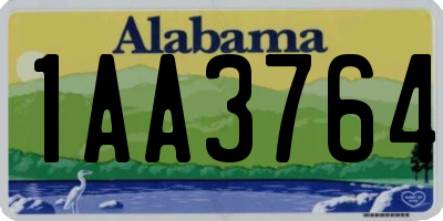 AL license plate 1AA3764