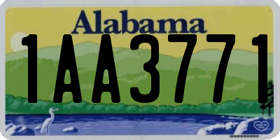 AL license plate 1AA3771