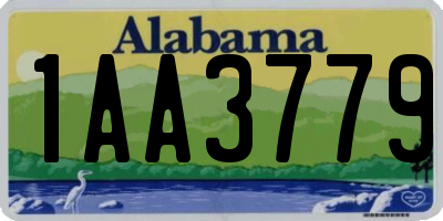 AL license plate 1AA3779