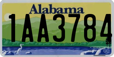 AL license plate 1AA3784