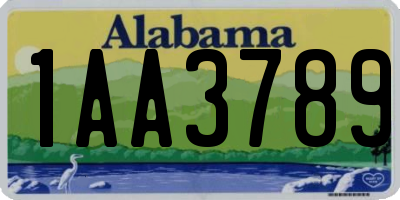 AL license plate 1AA3789