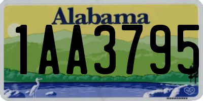 AL license plate 1AA3795