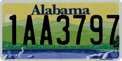 AL license plate 1AA3797