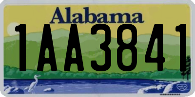 AL license plate 1AA3841