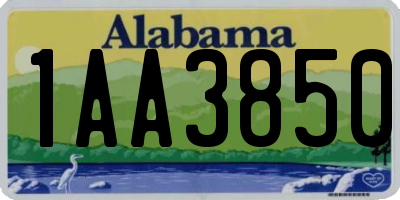 AL license plate 1AA3850