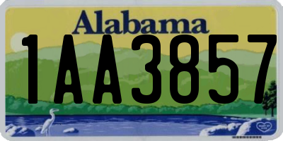 AL license plate 1AA3857