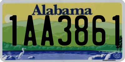 AL license plate 1AA3861