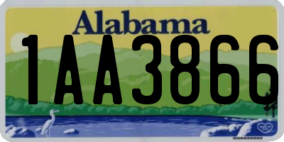 AL license plate 1AA3866