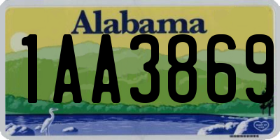 AL license plate 1AA3869