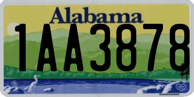 AL license plate 1AA3878