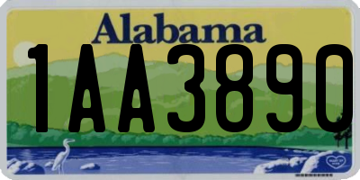 AL license plate 1AA3890
