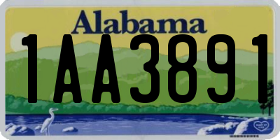 AL license plate 1AA3891