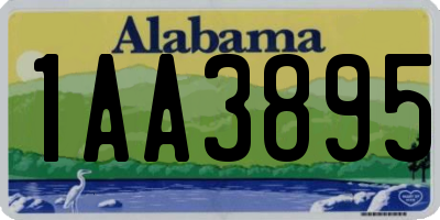 AL license plate 1AA3895