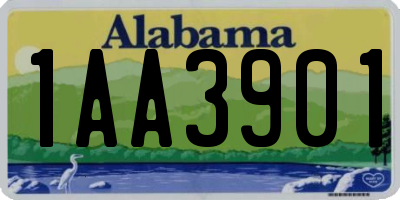 AL license plate 1AA3901