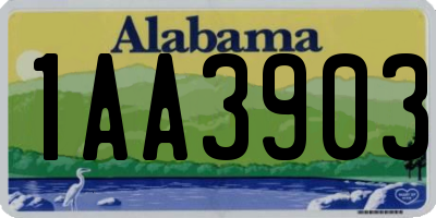 AL license plate 1AA3903