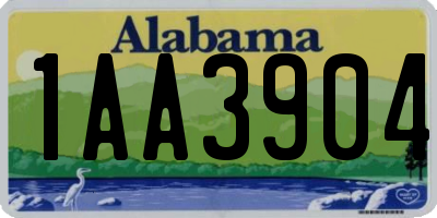 AL license plate 1AA3904