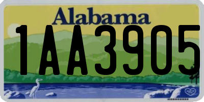 AL license plate 1AA3905
